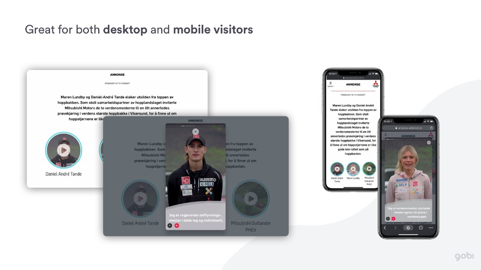 Great for both desktop and mobile