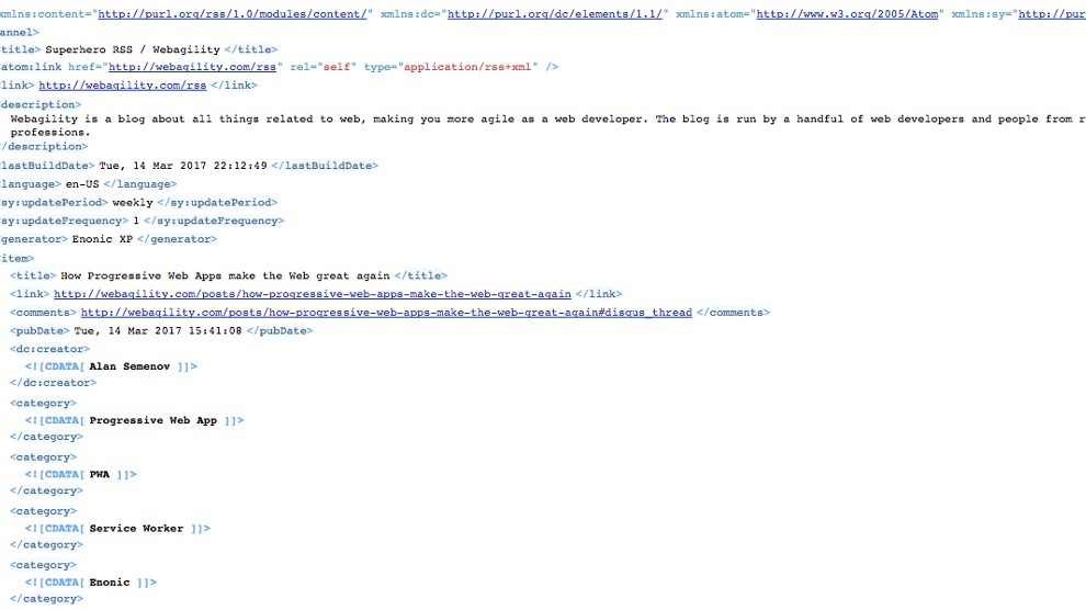 What the output XML looks like.