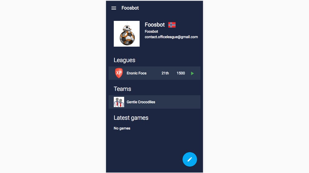 Profile page