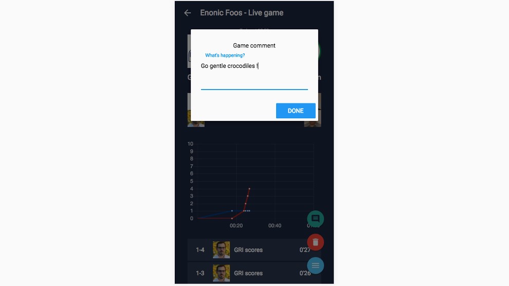 Comment dialog