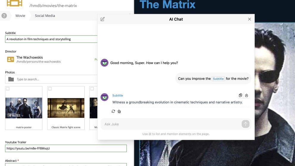 Use Juke to optimize your content or get ideas