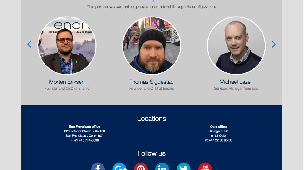 Person list and contact info